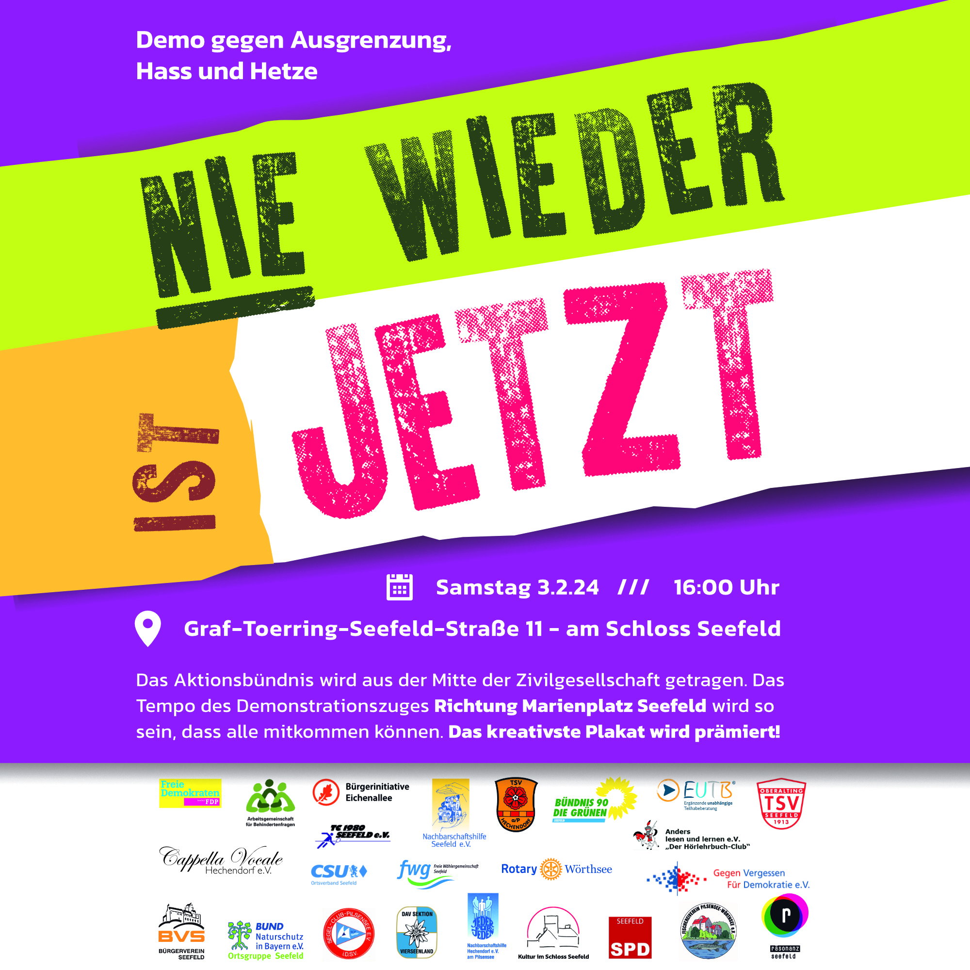 Plakat: Nie wieder ist jetzt